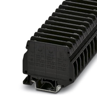 Phoenix Contact USIG Series Black Fused DIN Rail Terminal, Single-Level, Screw Termination, Fused