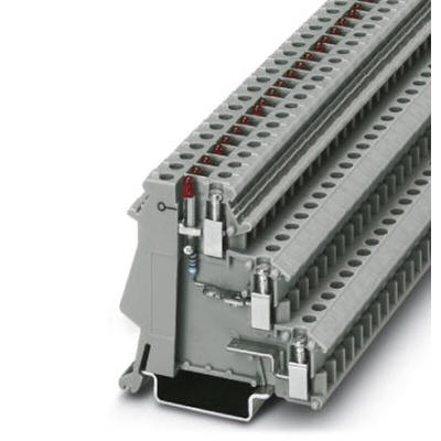 Phoenix Contact DIK 1.5 Series Grey DIN Rail Terminal Block, Triple-Level, Screw Termination