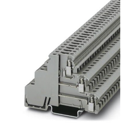 Phoenix Contact DIKD 1.5-TG Series Grey Feed Through Terminal Block, 2.5mm², Triple-Level, Screw Termination