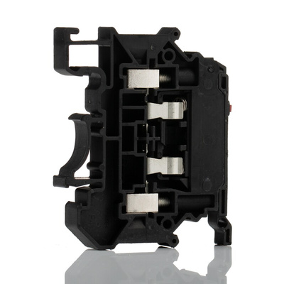 Phoenix Contact UK 5-HESILED 24 N Series Black Fused DIN Rail Terminal, 0.2 → 6mm², Single-Level, Screw