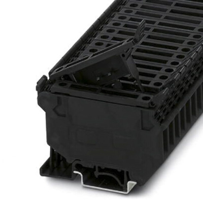 Phoenix Contact UK5-HESI (5X20) Series Black Fused DIN Rail Terminal, Single-Level, Screw Termination, Fused