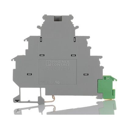 Phoenix Contact DLKB 2.5-PE Series Feed Through Terminal Block, 2.5mm², Screw Termination