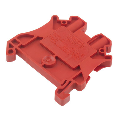 Phoenix Contact UT 2.5 RD Series Red Feed Through Terminal Block, 2.5mm², Single-Level, Screw Termination