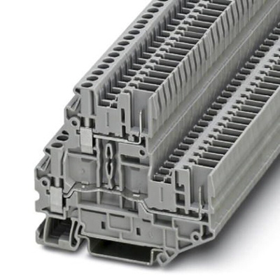 Phoenix Contact UTTB 2.5/2P Series Grey Double Level Terminal Block, Double-Level, Screw Termination