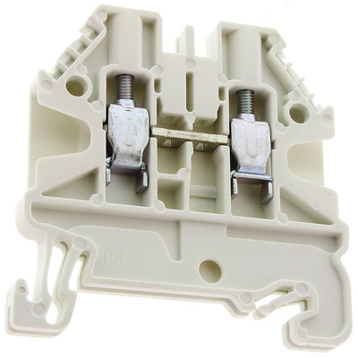 Wieland WT 2.5 Series White Feed Through Terminal Block, 2.5mm², Single-Level, Screw Termination, ATEX