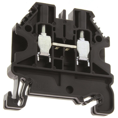 Wieland WT 4 Series Black Feed Through Terminal Block, Single-Level, Screw Termination, ATEX