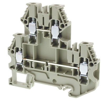 Wieland WT 4 E Series Grey Multi Level Terminal Block, Double-Level, Screw Termination, ATEX