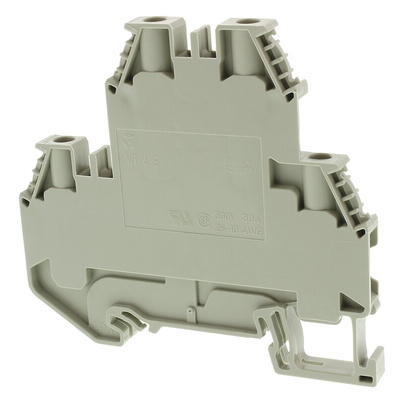 Wieland WT 4 E Series Grey Multi Level Terminal Block, Double-Level, Screw Termination, ATEX