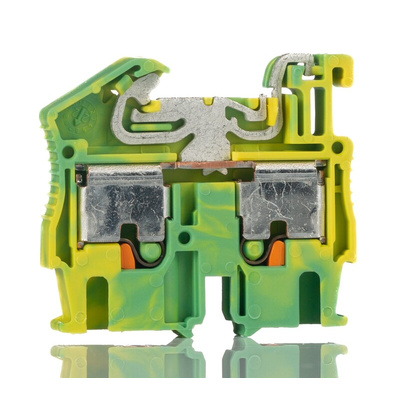 Phoenix Contact MPT 2.5-PE Series Green/Yellow Earth Terminal Block, 0.14 → 4mm², Single-Level, Push In