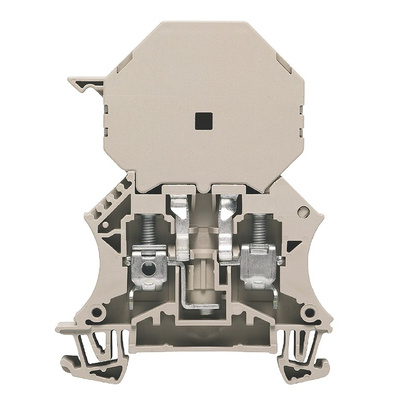 Weidmüller W Series Beige Fused DIN Rail Terminal, Single-Level, Screw Termination, Fused