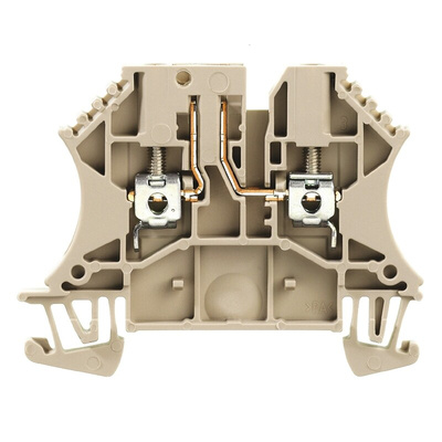 Weidmuller W Series Beige Disconnect Terminal Block, 2.5mm², Single-Level, Screw Termination