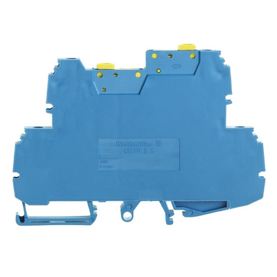 Weidmuller W Series Blue Disconnect Terminal Block, 2.5mm², Double-Level, Screw Termination