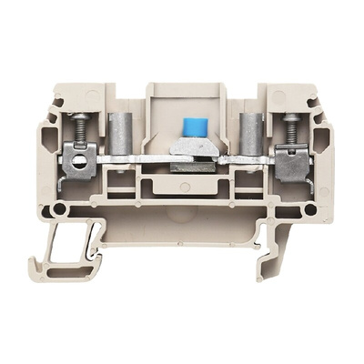 Weidmuller W Series Brown Disconnect Terminal Block, Single-Level, Screw Termination