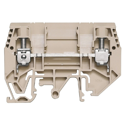 Weidmüller W Series Brown Disconnect Terminal Block, Single-Level, Screw Termination