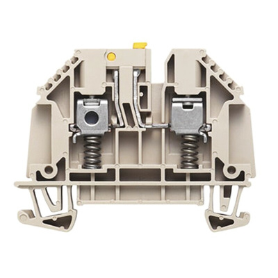 Weidmüller W Series Beige Disconnect Terminal Block, Single-Level, Screw Termination