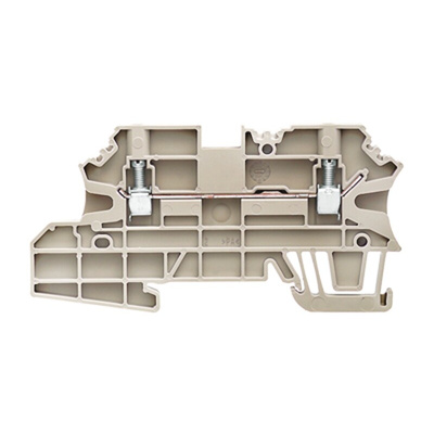 Weidmuller W Series Brown Feed Through Terminal Block, 2.5mm², Single-Level, Screw Termination