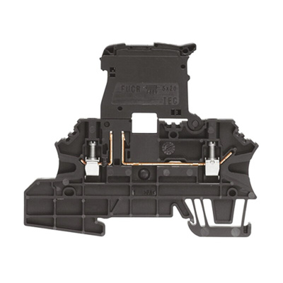 Weidmuller W Series Black Fused DIN Rail Terminal, 2.5mm², Single-Level, Screw Termination, Fused