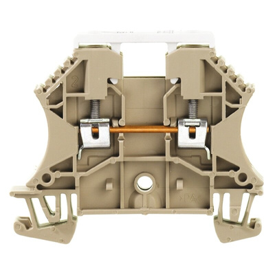 Weidmuller W Series Dark Beige Thermoelectric Voltage Terminal Block Pair, 2.5mm², Single-Level, Screw Termination