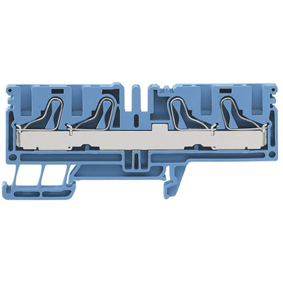 Weidmüller P Series Blue Feed Through Terminal Block, Single-Level, Push In Termination