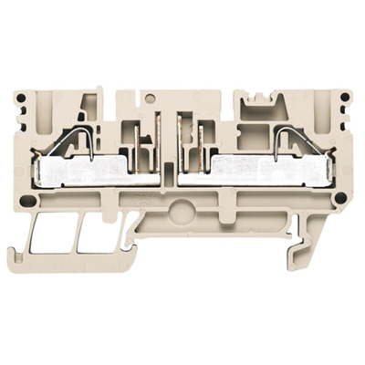 Weidmuller P Series Dark Beige Disconnect Terminal Block, 0.5 → 6mm², Single-Level, Push In Termination