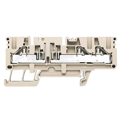 Weidmüller P Series Dark Beige Disconnect Terminal Block, 0.5 → 6mm², Single-Level, Push In Termination