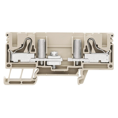 Weidmüller P Series Dark Beige Disconnect Terminal Block, Single-Level, Push In Termination