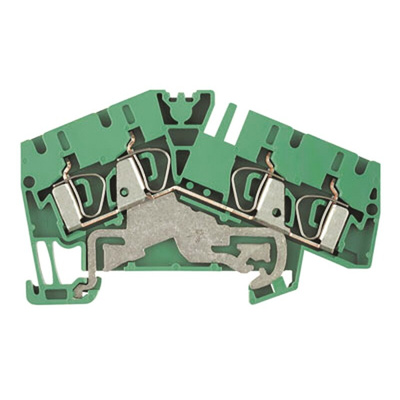 Weidmüller Z Series Green, Yellow PE Terminal, Single-Level, Clamp Termination