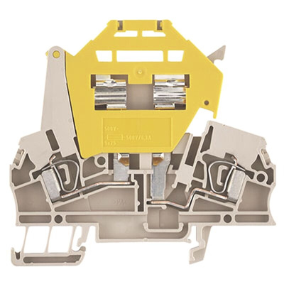 Weidmuller Z Series Beige Fused DIN Rail Terminal, 0.5 → 4mm², Single-Level, Clamp Termination, Fused