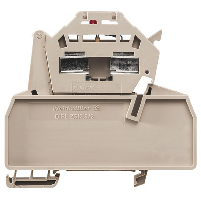 Weidmüller Z Series Beige Fused DIN Rail Terminal, Single-Level, Clamp Termination, Fused