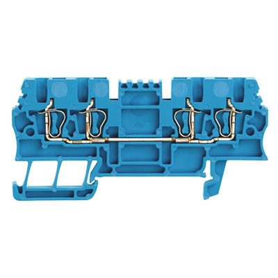 Weidmuller Robotics Series Blue Feed Through Terminal Block, 1.5mm², Single-Level, Clamp Termination