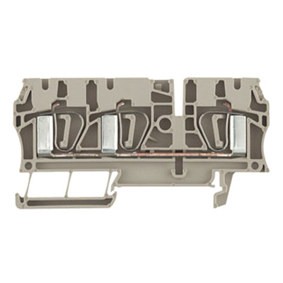 Weidmuller Z Series Beige Feed Through Terminal Block, Single-Level, Clamp Termination
