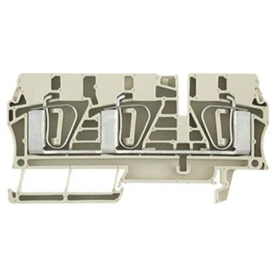 Weidmuller Z Series Beige Feed Through Terminal Block, Single-Level, Clamp Termination