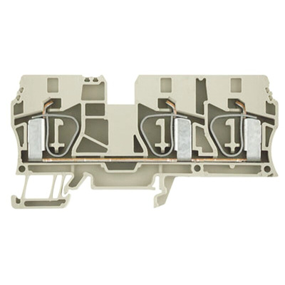 Weidmuller Z Series Beige Feed Through Terminal Block, Single-Level, Clamp Termination