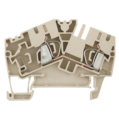 Weidmuller Z Series Beige Feed Through Terminal Block, Single-Level, Clamp Termination