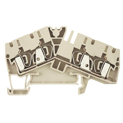 Weidmüller Z Series Beige Feed Through Terminal Block, Single-Level, Clamp Termination