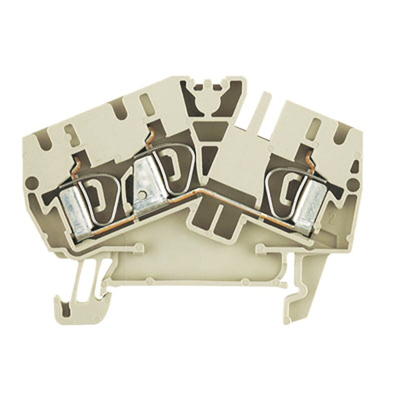 Weidmuller Z Series Beige Feed Through Terminal Block, Single-Level, Clamp Termination