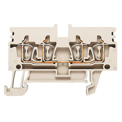 Weidmuller Z Series Beige Feed Through Terminal Block, 0.5 → 4mm², Single-Level, Clamp Termination