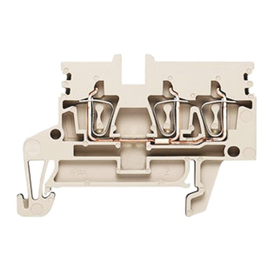 Weidmüller Z Series Beige Feed Through Terminal Block, 0.5 → 4mm², Single-Level, Clamp Termination