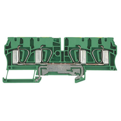 Weidmüller Z Series Green, Yellow PE Terminal, Single-Level, Clamp Termination