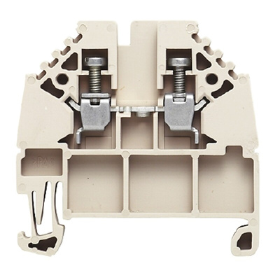 Weidmüller W Series Dark Beige Feed Through Terminal Block, 2.5mm², Single-Level, Screw Termination