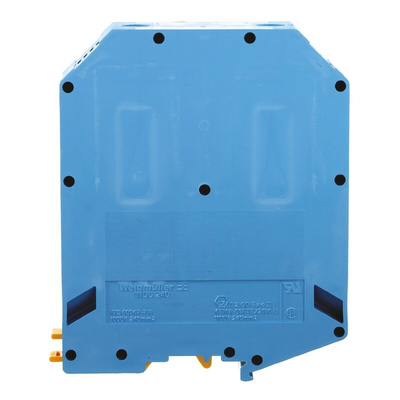 Weidmuller W Series Blue Feed Through Terminal Block, 70 → 240mm², Single-Level, Screw Termination