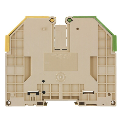 Weidmüller W Series Green, Yellow DIN Rail Terminal Block, 16 → 150mm², Single-Level, Screw Termination