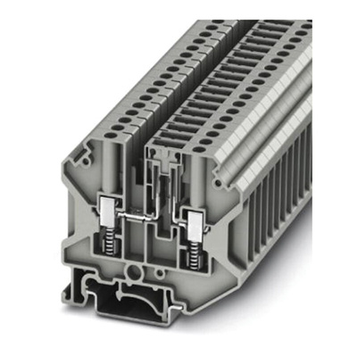 Phoenix Contact USST 4-TG Series Grey Disconnect Terminal Block, Single-Level, Screw Termination