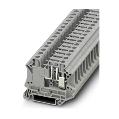 Phoenix Contact UT 6-TG P/P-EX Series Grey Disconnect Terminal Block, Single-Level, Screw Termination