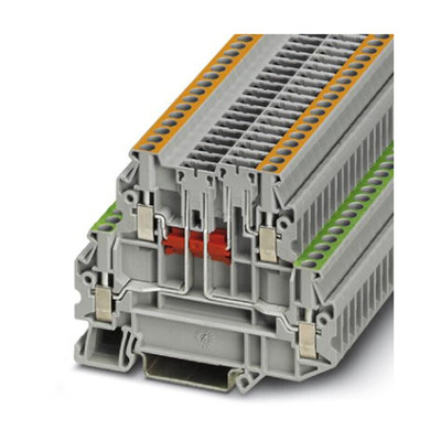 Phoenix Contact UTT 2.5-2TG-P/P Series Grey Disconnect Terminal Block, 0.14 → 4mm², Double-Level, Screw