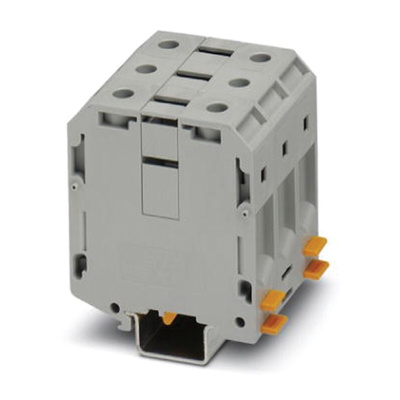 Phoenix Contact UKH70-3L Series Grey High Current Connector, Single-Level, Screw Termination