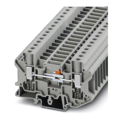 Phoenix Contact USST 6-T Series Grey Test Disconnect Terminal Block, 0.2 → 10mm², Single-Level, Screw Termination