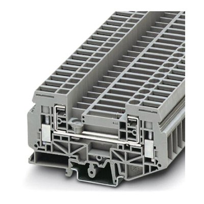 Phoenix Contact URDK 6 Series Grey Test Disconnect Terminal Block, Single-Level, Screw Termination