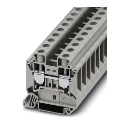 Phoenix Contact UT 16 OG Series Orange Feed Through Terminal Block, 1.5 → 25mm², Single-Level, Screw Termination