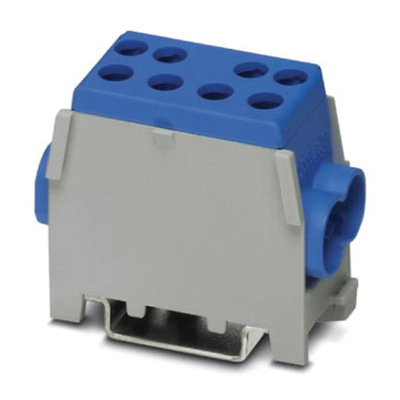 Phoenix Contact UDB 2X35/25 BU Series Blue DIN Rail Terminal Block, 1.5 → 35mm², Single-Level, Screw Termination